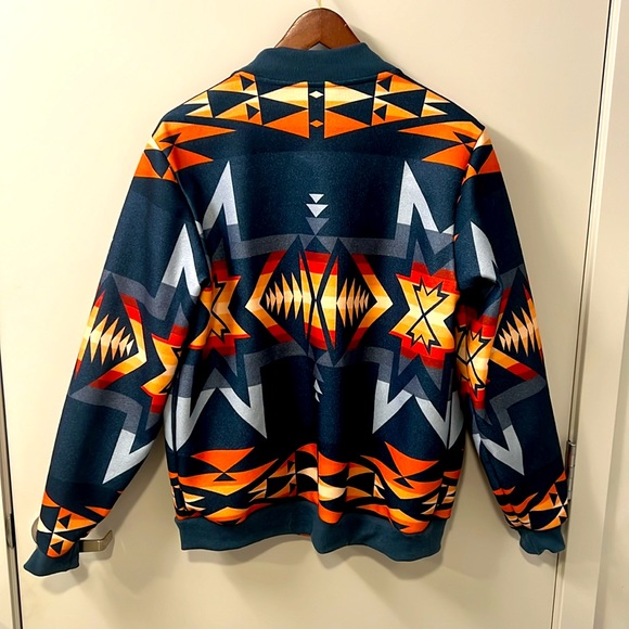 Aztec Southwestern Print Button Down Jacquard Jacket - Men’s Medium - Picture 2 of 8